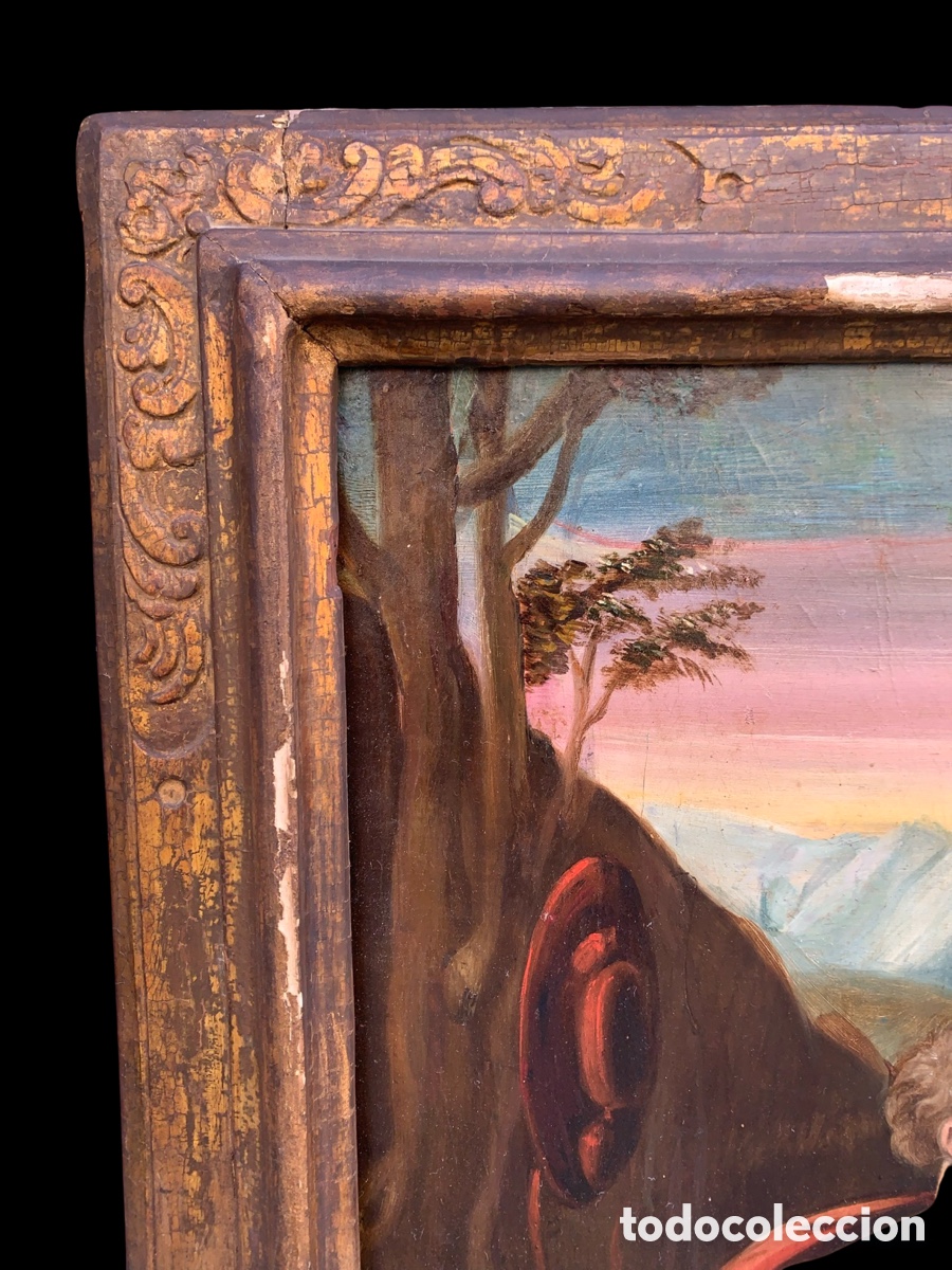 Arte: SAN JER&Oacute;NIMO ( SIGLO XVII) &Oacute;LEO SOBRE TABLA - Foto 5