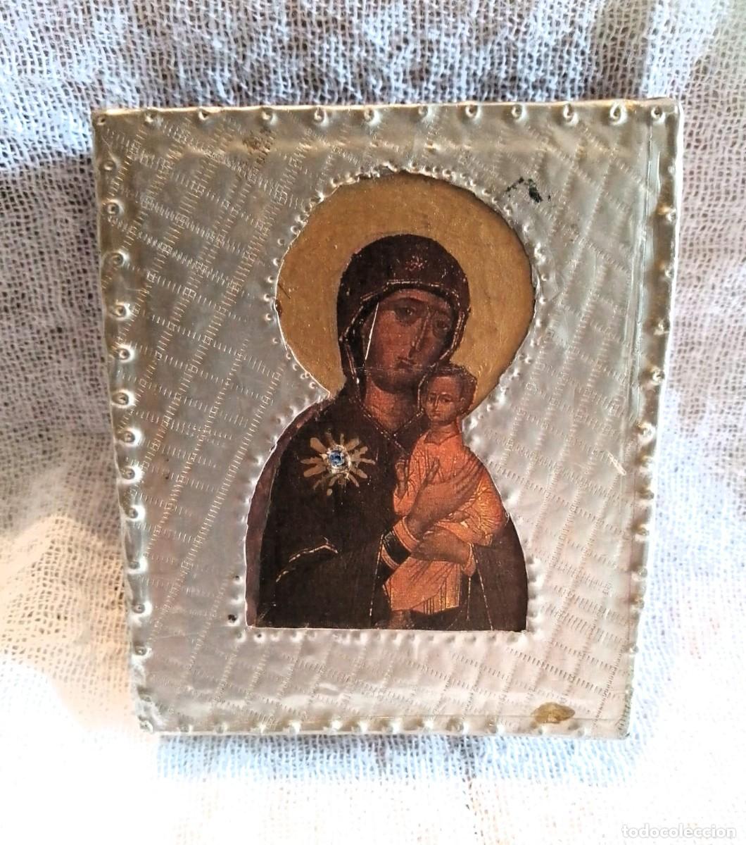 Arte: Icono repujado Virgen de Tickvin - Foto 1