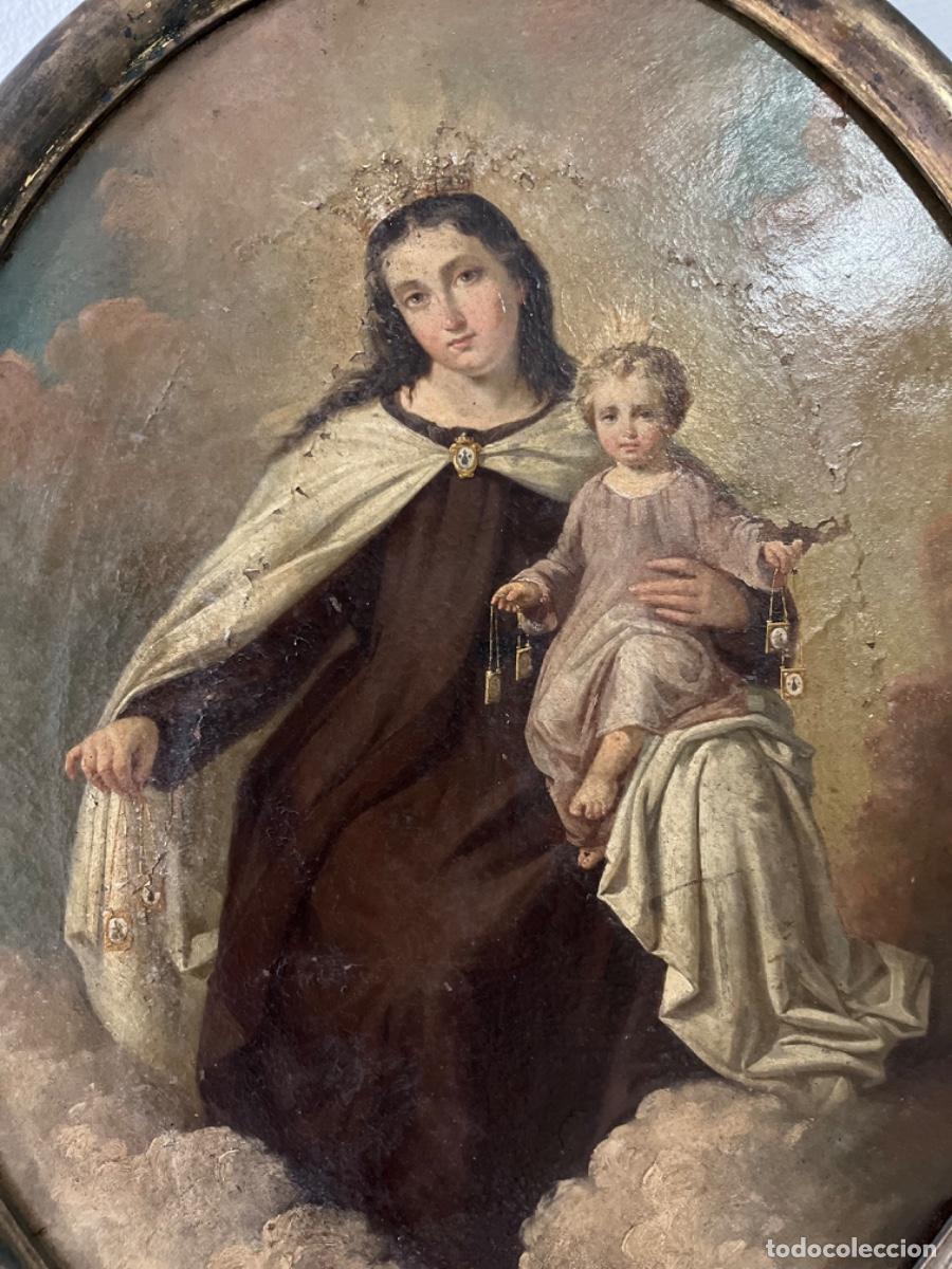 Arte: &Oacute;leo Virgen del Carmen 1880 - Foto 2