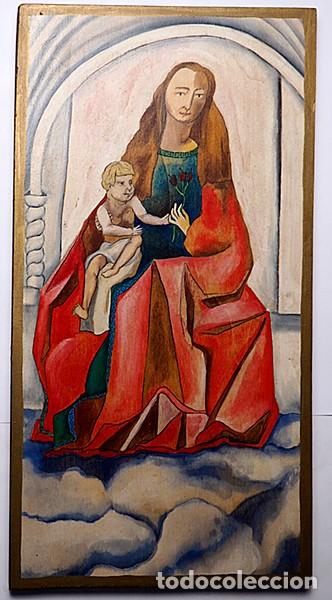 Arte: Pintura religiosa sobre tabla - Foto 1
