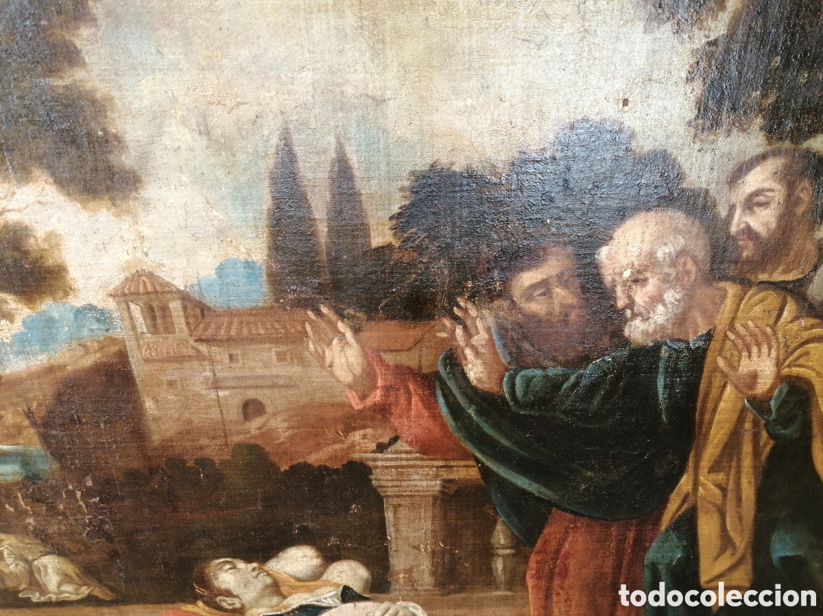 Arte: &Oacute;leo sobre lienzo S XVII - Foto 2