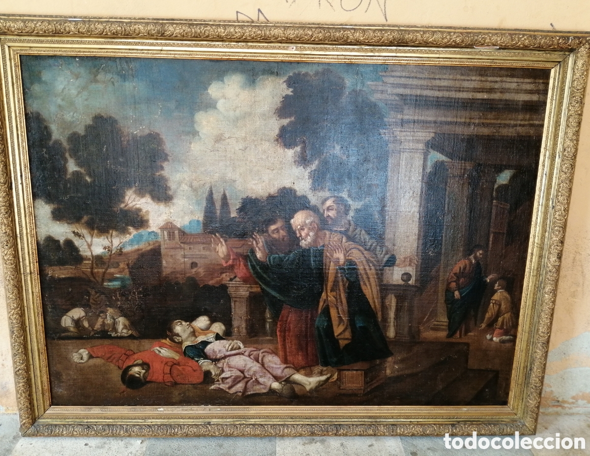 Arte: &Oacute;leo sobre lienzo S XVII - Foto 1