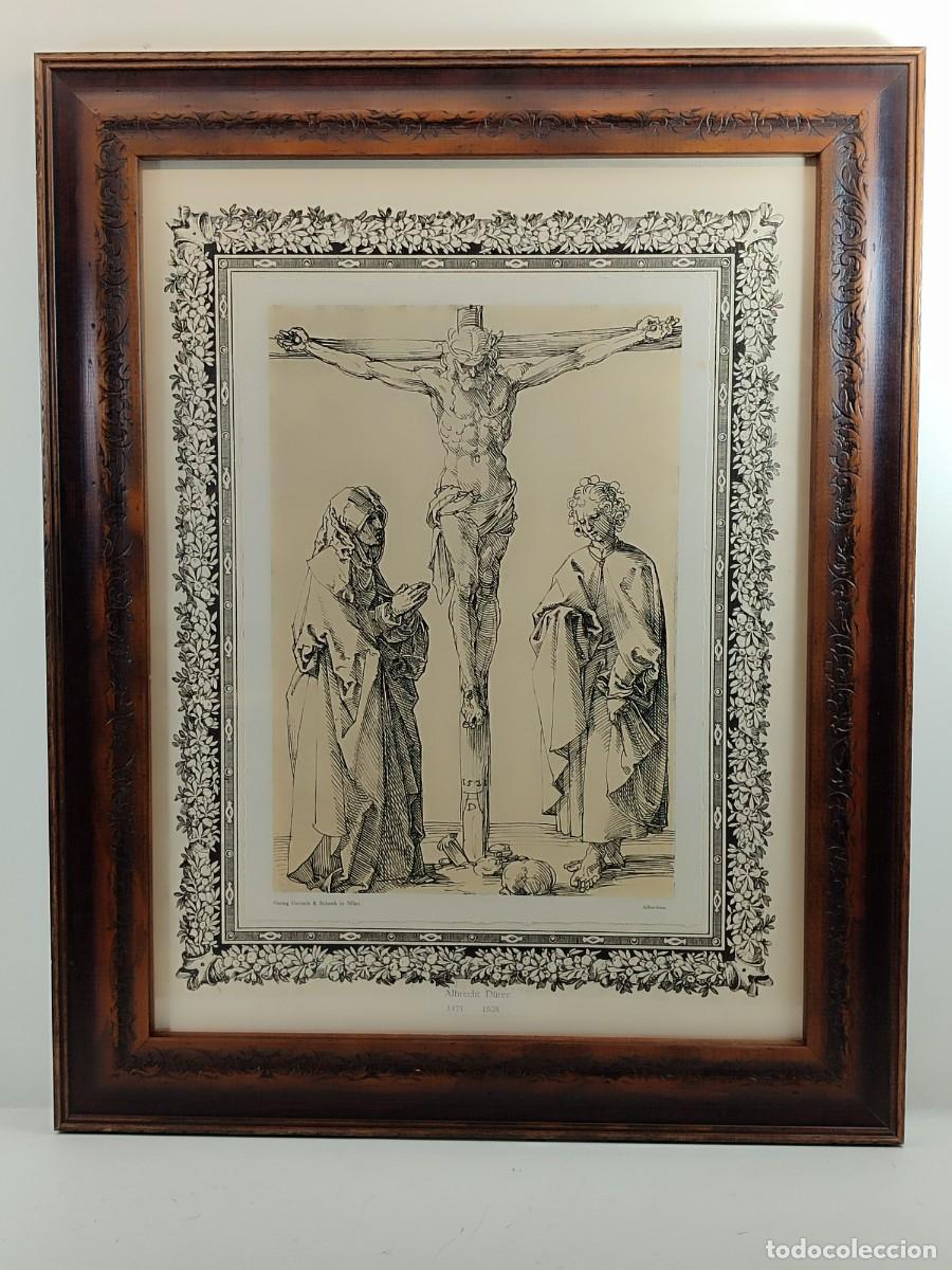 Arte: Cristo en la Cruz con Maria y Juan de Albrecht Durero, Meister Albertina, plancha n&ordm; 350, cuadro