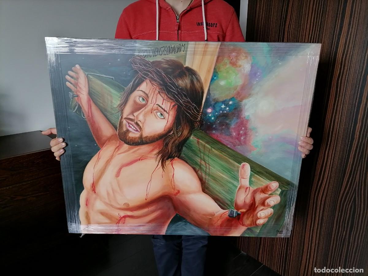 Arte: Cristo a Oleo sobre Madeira - Foto 4