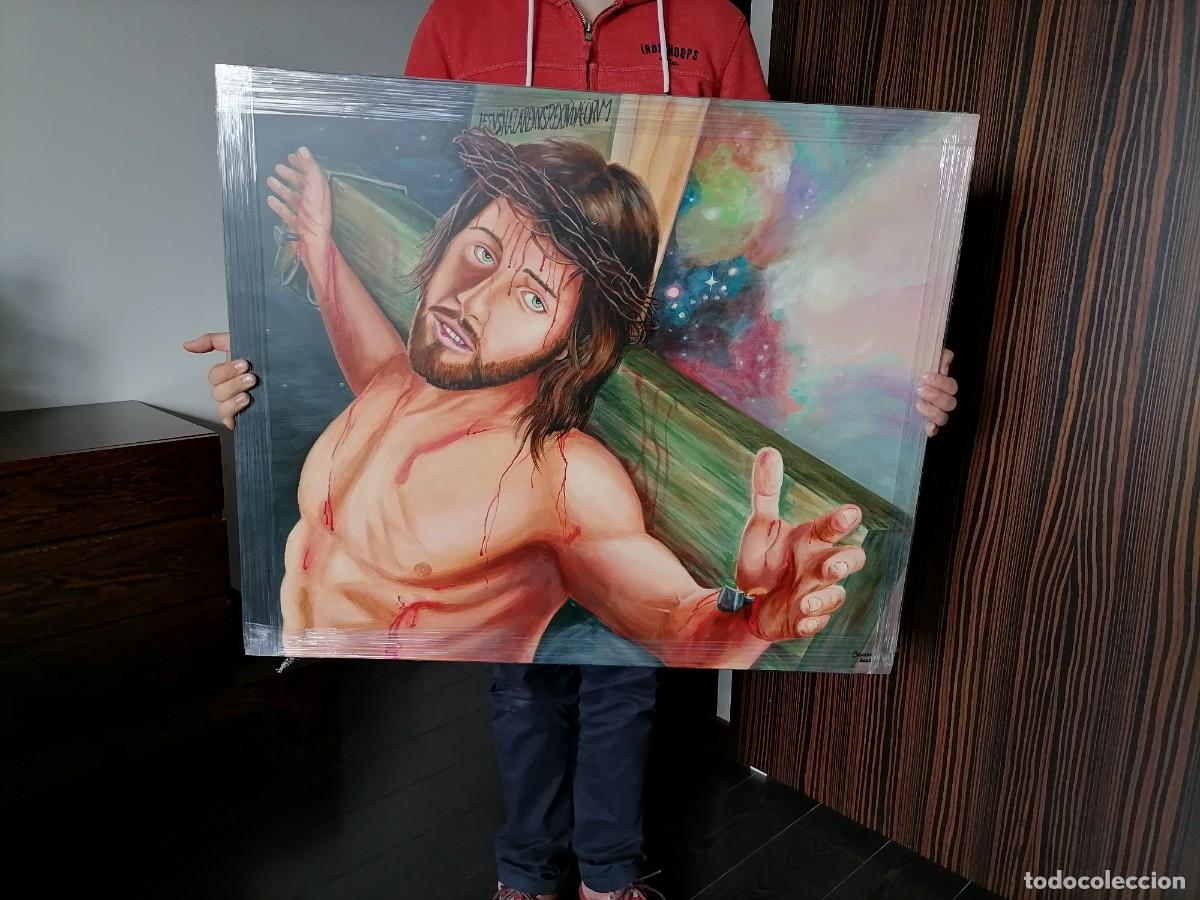 Arte: Cristo a Oleo sobre Madeira - Foto 5