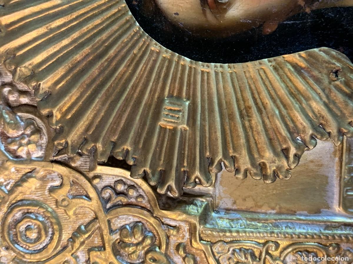Arte: ANTIGUO ICONO CRISTO PANTOCRATOR - Foto 7