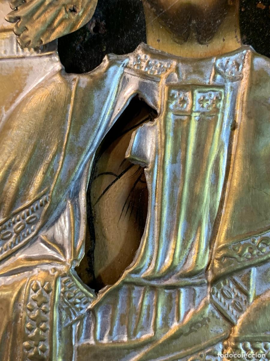Arte: ANTIGUO ICONO CRISTO PANTOCRATOR - Foto 10