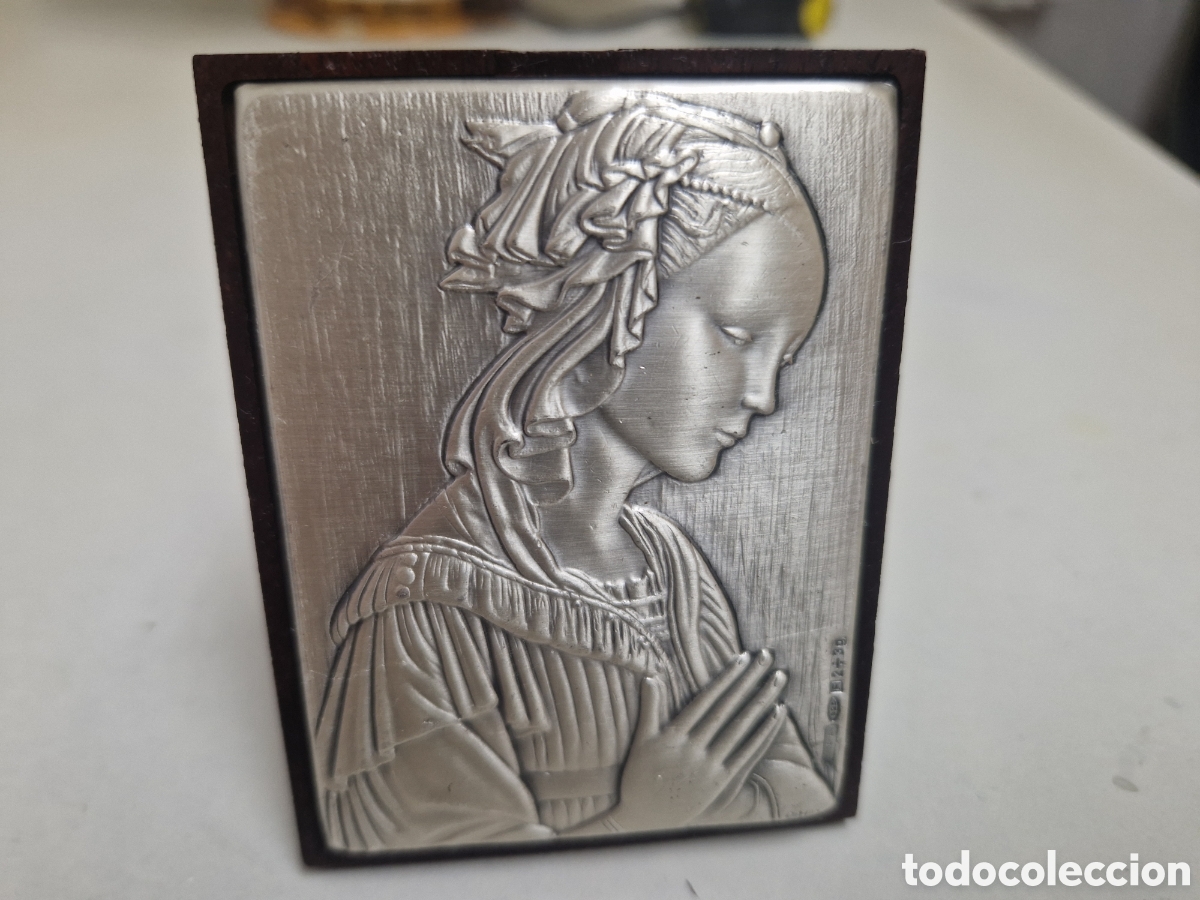 Arte: PEQUE&Ntilde;O CUADRO EN MADERA Y PLATA - Foto 8