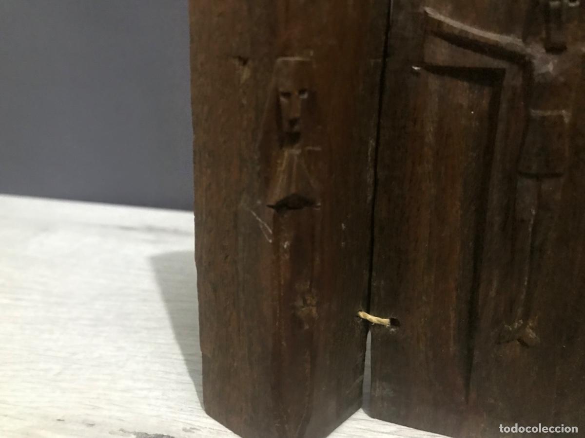 Arte: Tr&iacute;ptico religioso tallado en madera - Foto 7