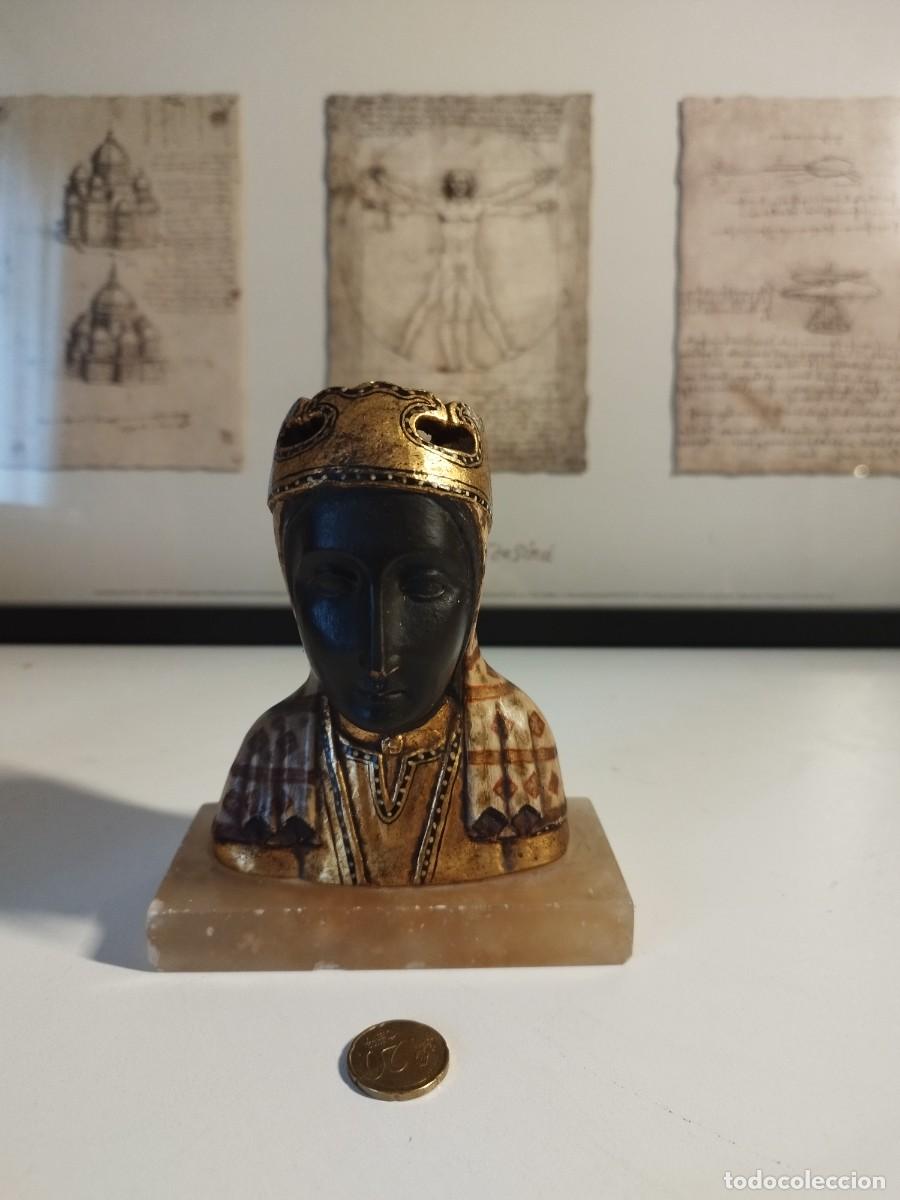 Arte: Busto de la Virgen en Montserrat en bronce la Moreneta - Foto 2