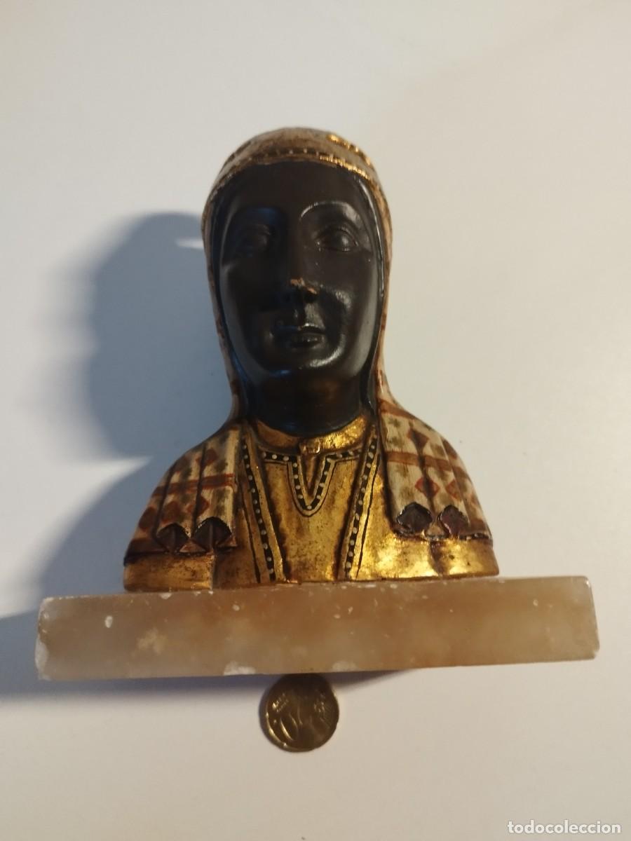 Arte: Busto de la Virgen en Montserrat en bronce la Moreneta - Foto 6