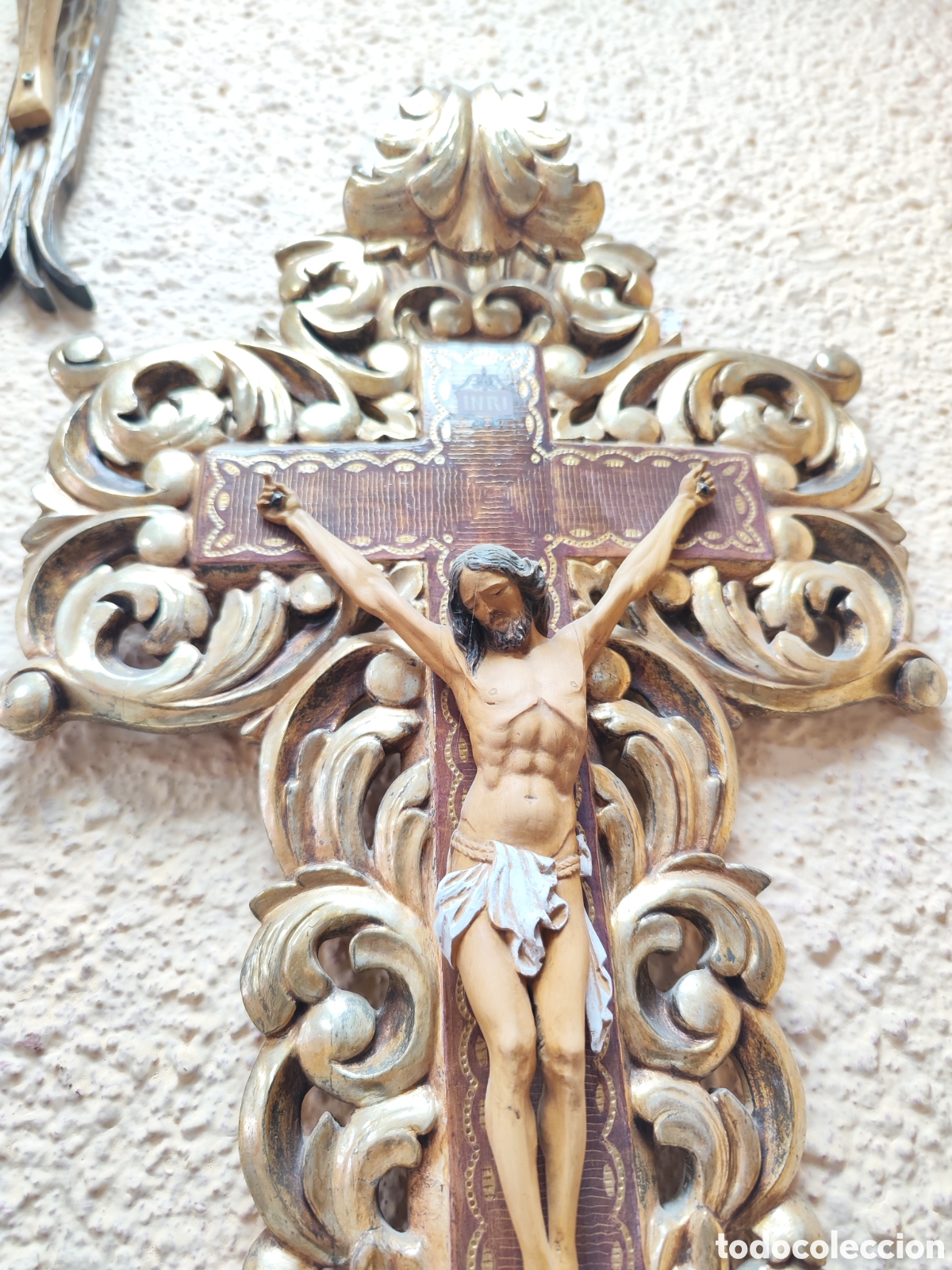 Arte: Cruz y cristo madera - Foto 2