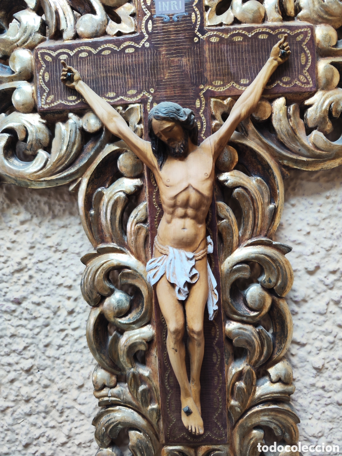 Arte: Cruz y cristo madera - Foto 3