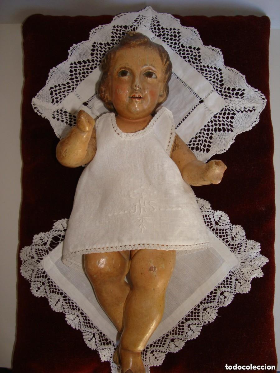 Arte: NI&Ntilde;O JESUS TALLA DE MADERA POLICROMADO SIGLO XVII