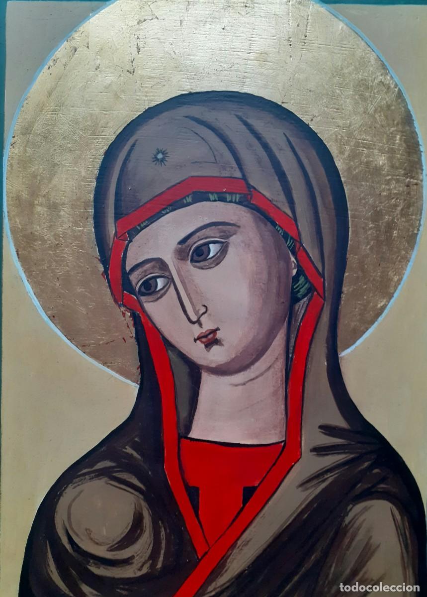 Arte: Virgen / Icono / pintado a mano - Foto 2