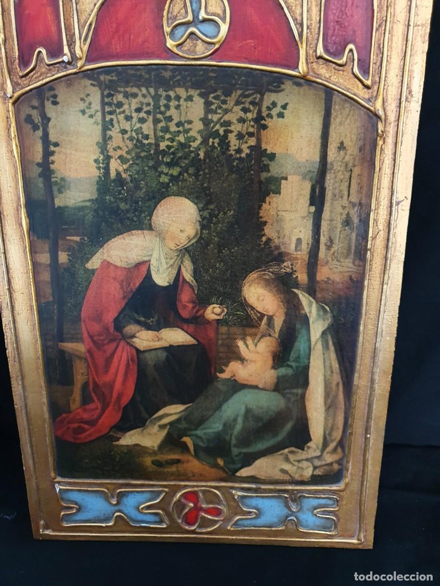 Arte: -Triptico religioso esmaltes y pan de oro - Foto 10