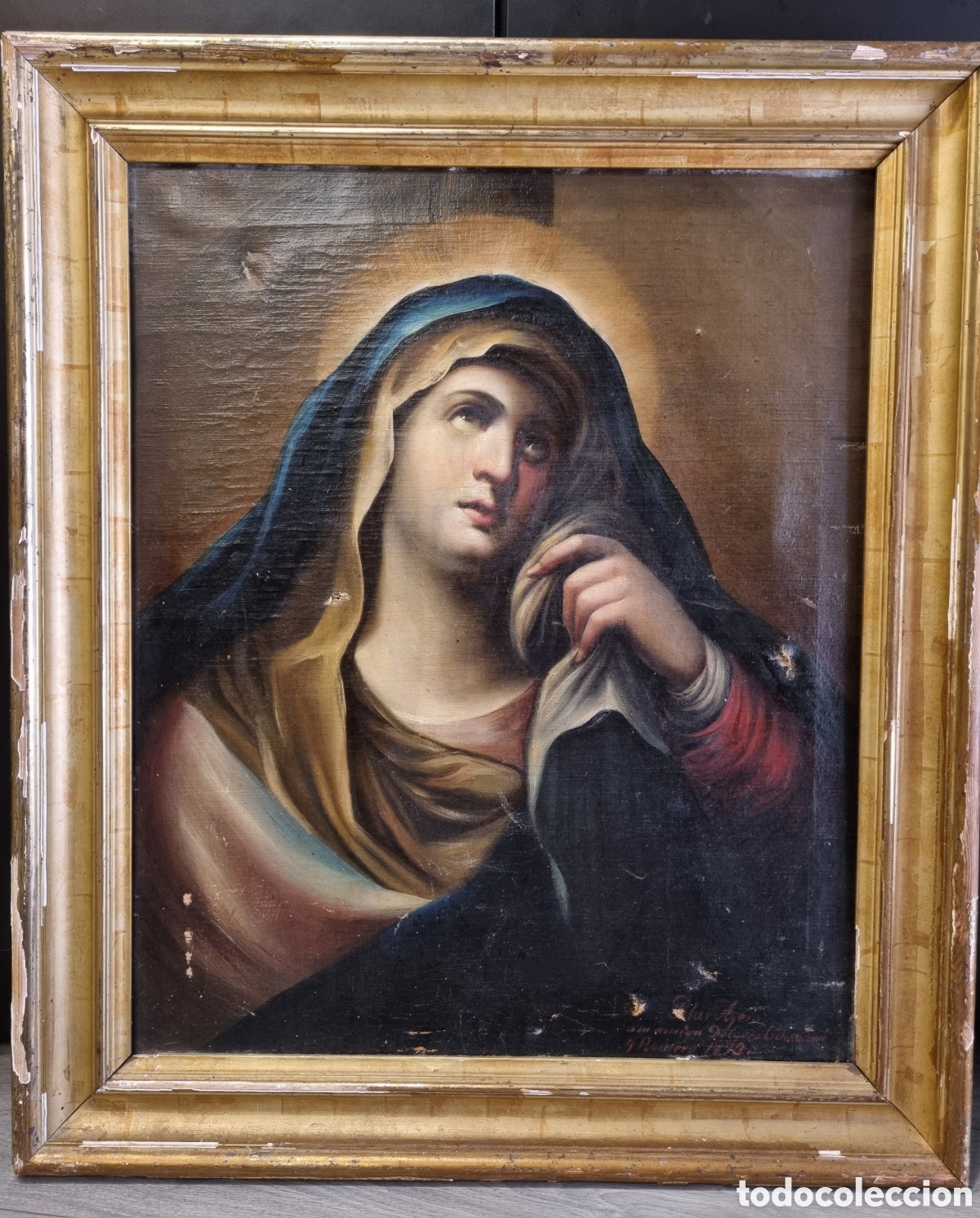 Arte: ANTIGUO CUADRO DOLOROSA - Foto 2