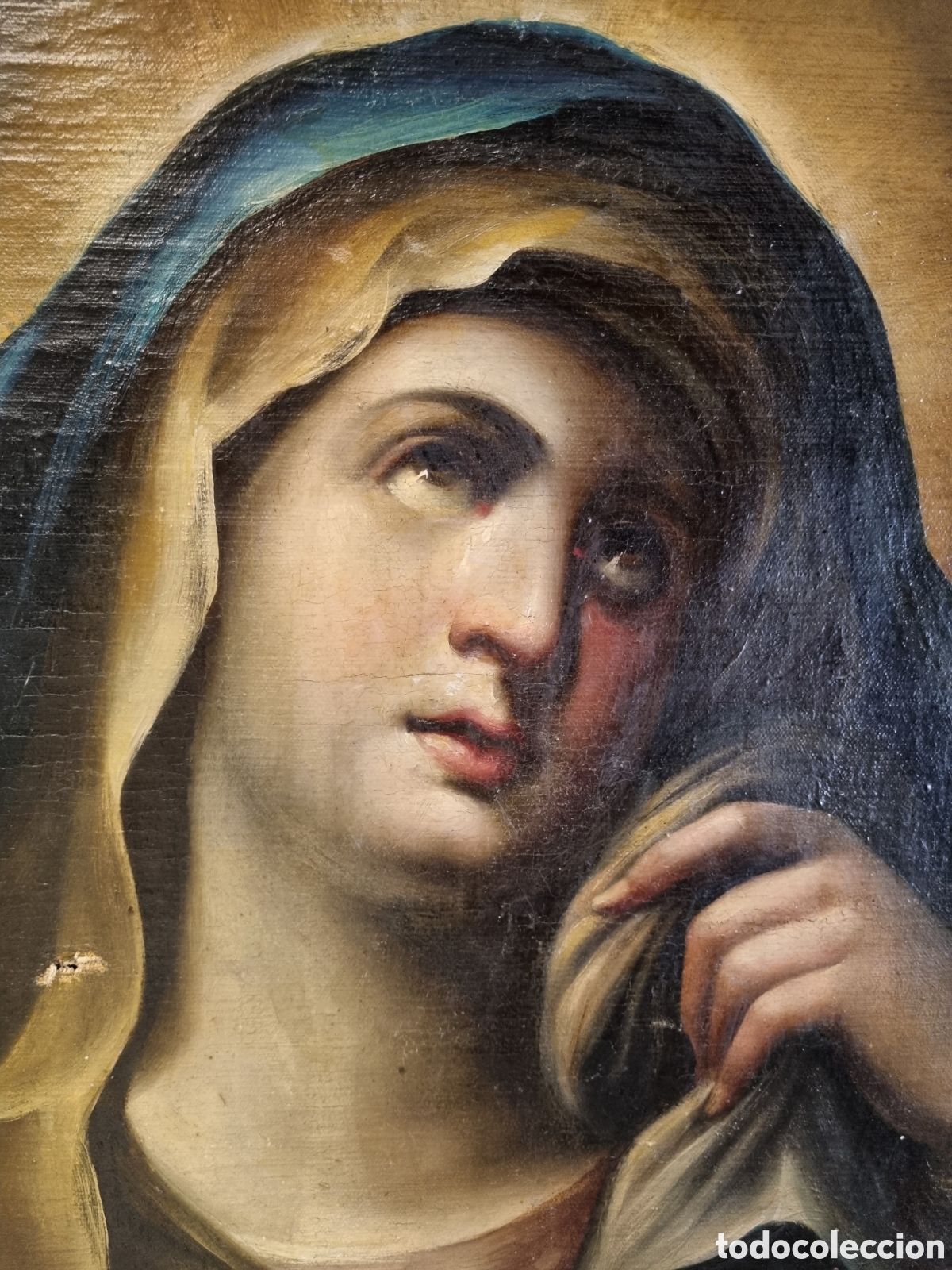 Arte: ANTIGUO CUADRO DOLOROSA - Foto 6