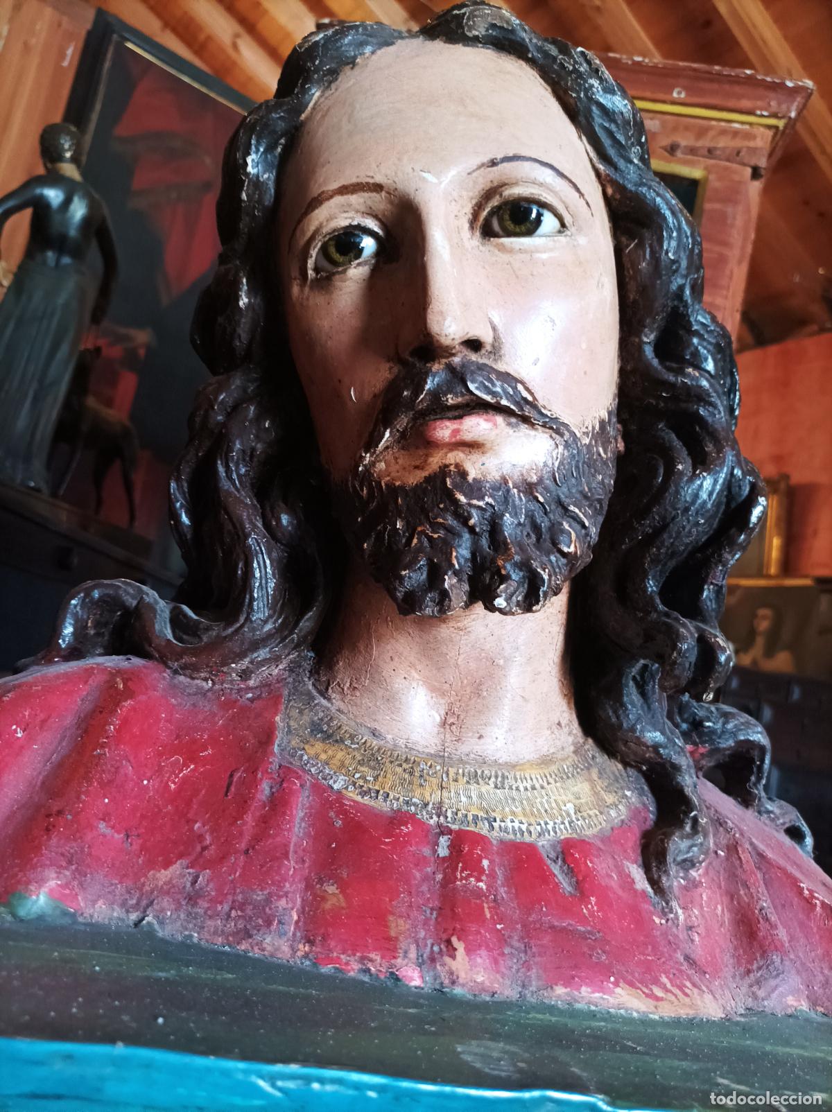 Arte: Busto de madera del Siglo XVII - Foto 2
