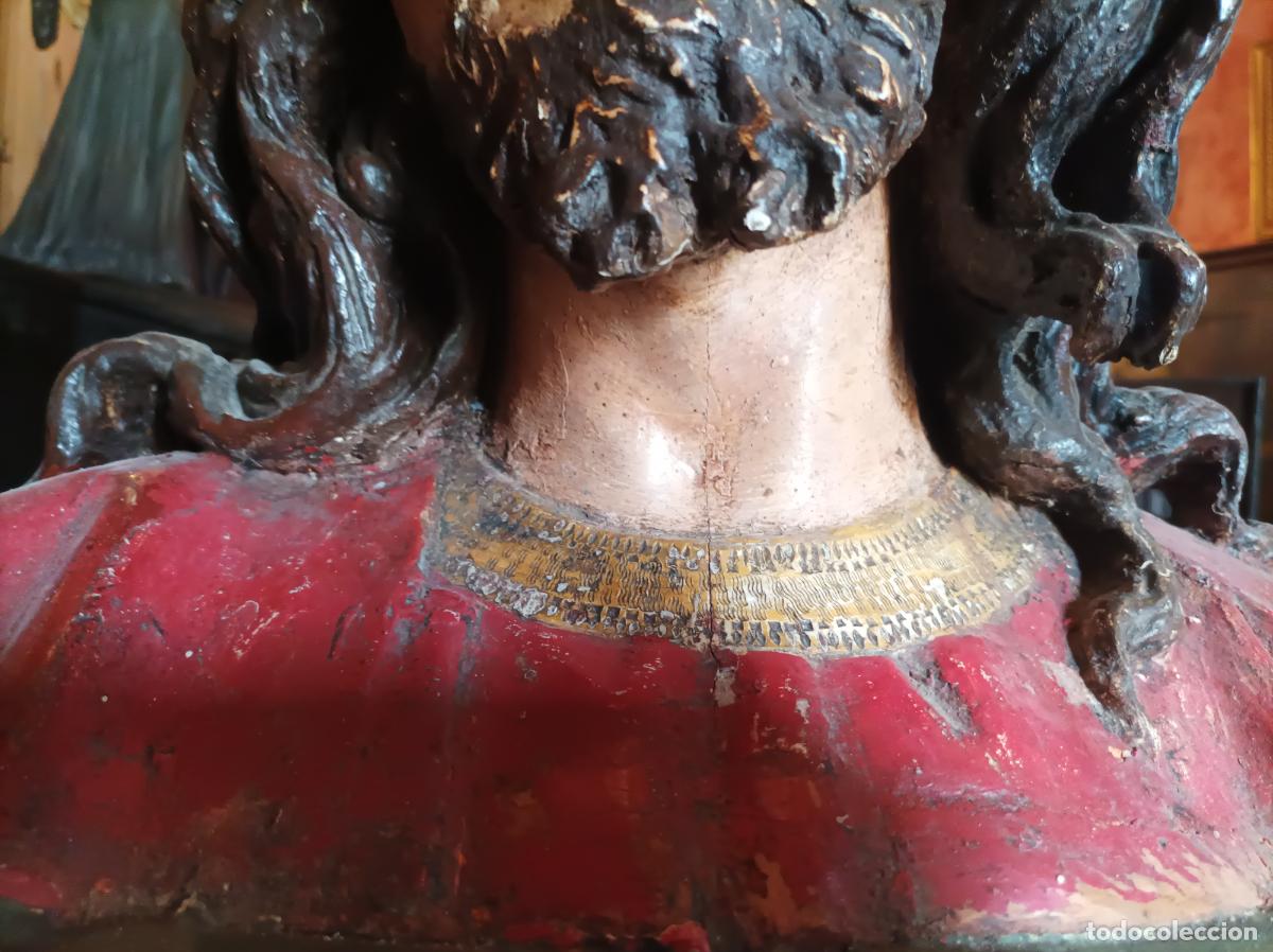 Arte: Busto de madera del Siglo XVII - Foto 4