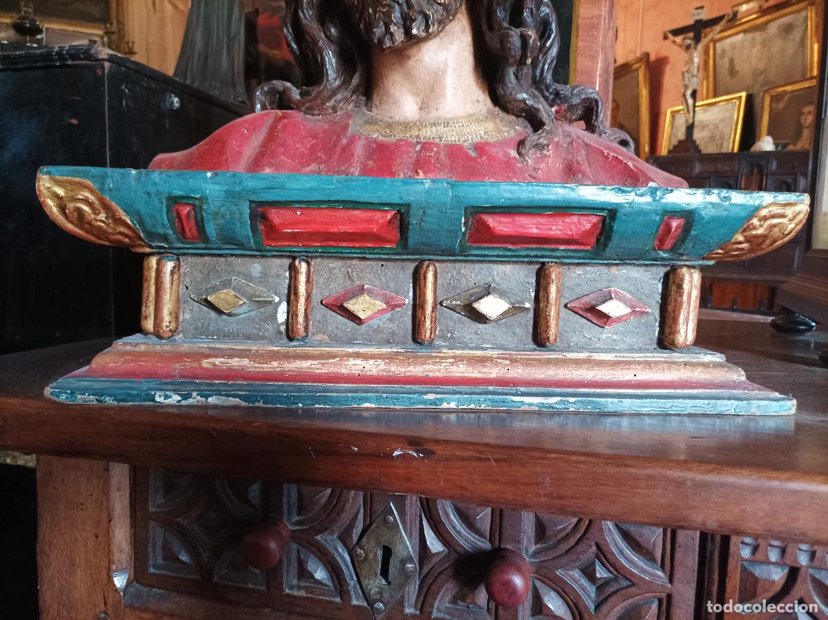 Arte: Busto de madera del Siglo XVII - Foto 5