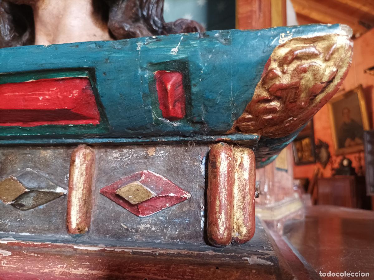 Arte: Busto de madera del Siglo XVII - Foto 8