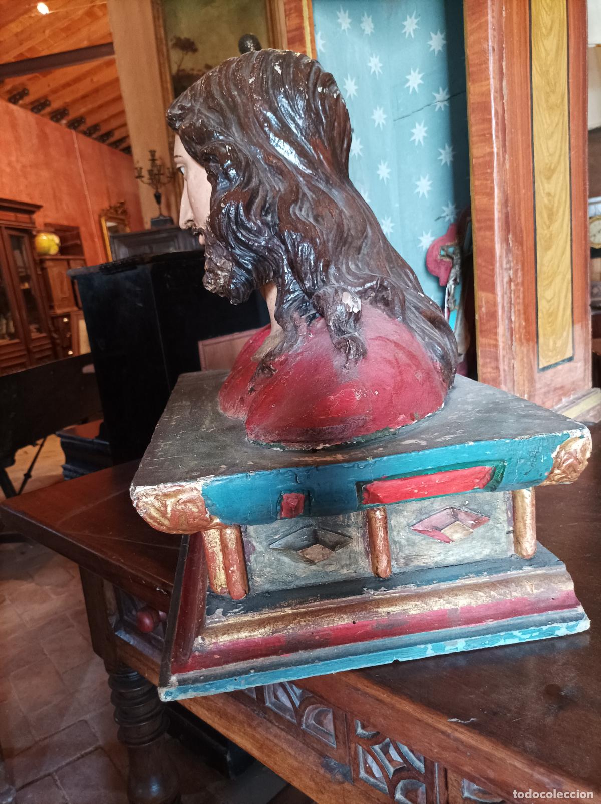 Arte: Busto de madera del Siglo XVII - Foto 11