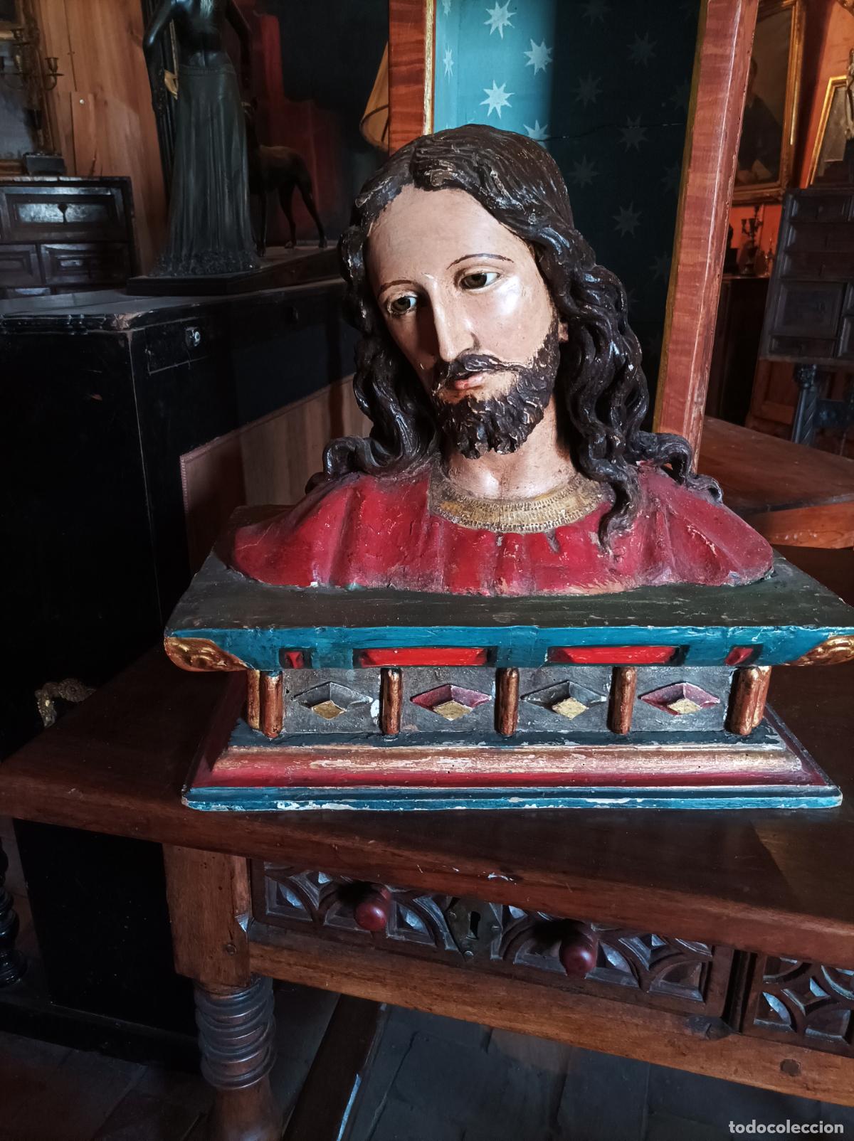 Arte: Busto de madera del Siglo XVII - Foto 1