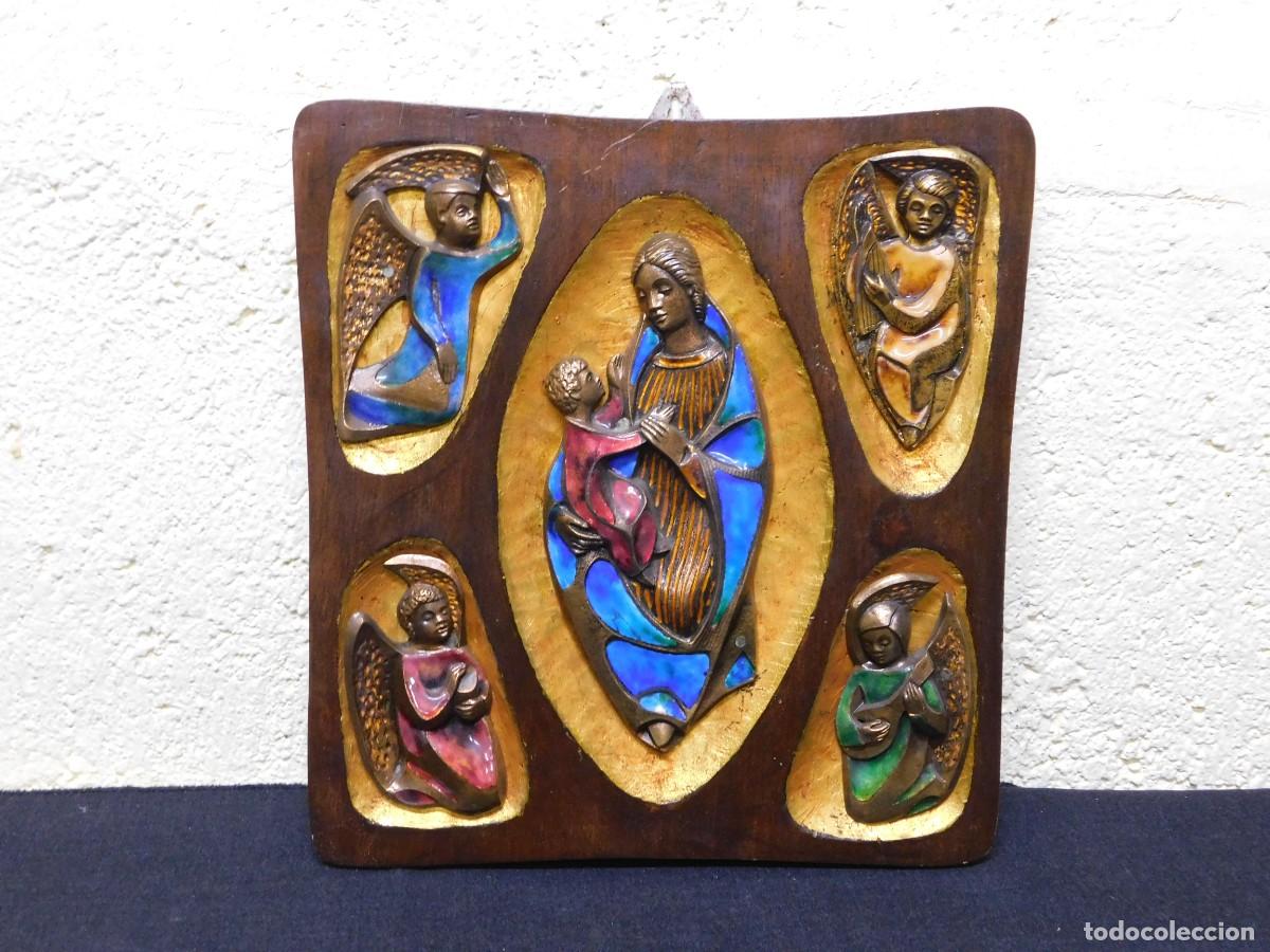 Arte: BRONCE Y ESMALTE RELIGIOSO - JOAN MAYN&Eacute; - Foto 1