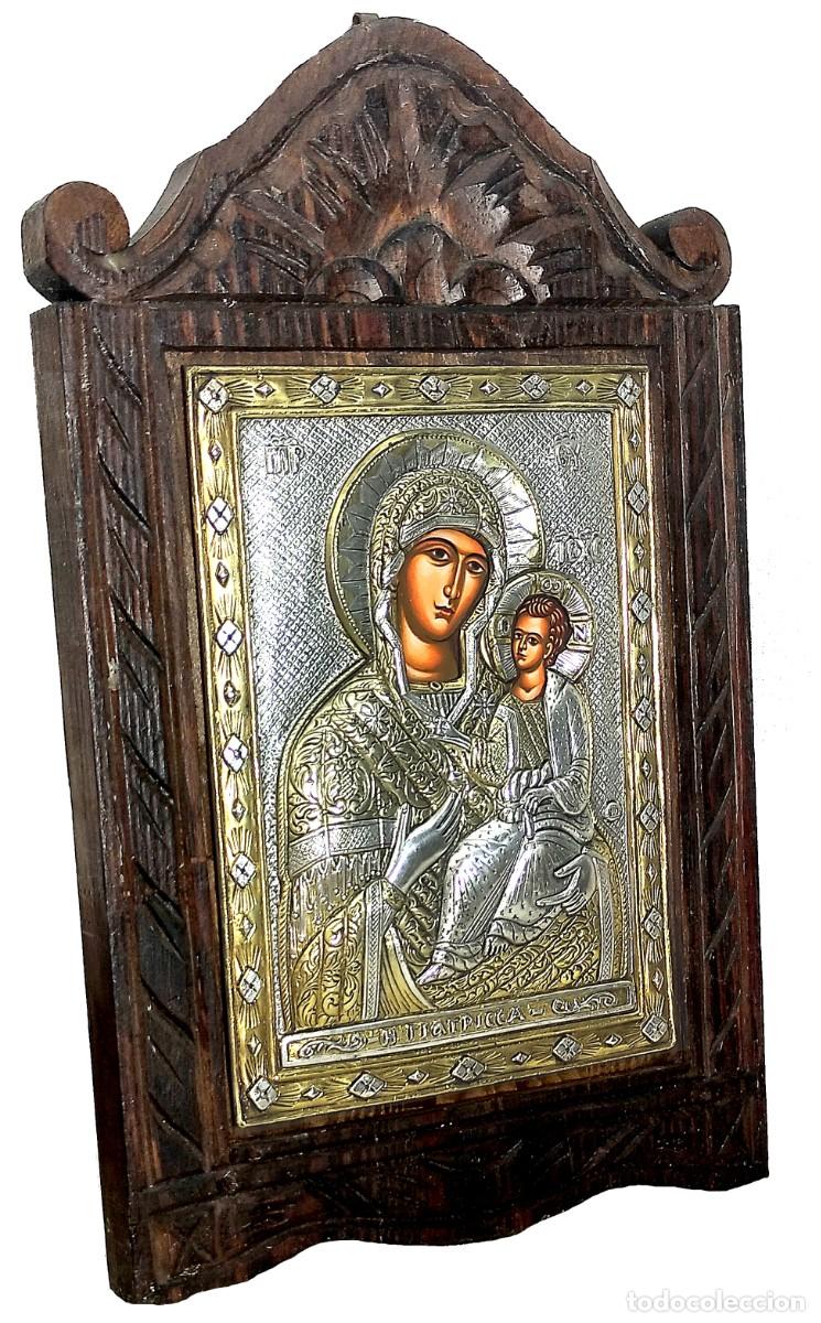 Arte: Icono de plata y oro sobre madera - Foto 2