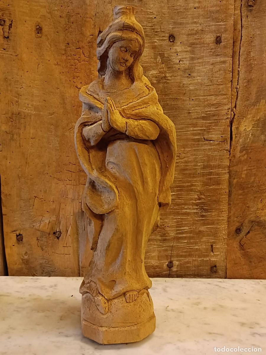 Arte: Talla de madera de la Virgen Mar&iacute;a - Foto 1