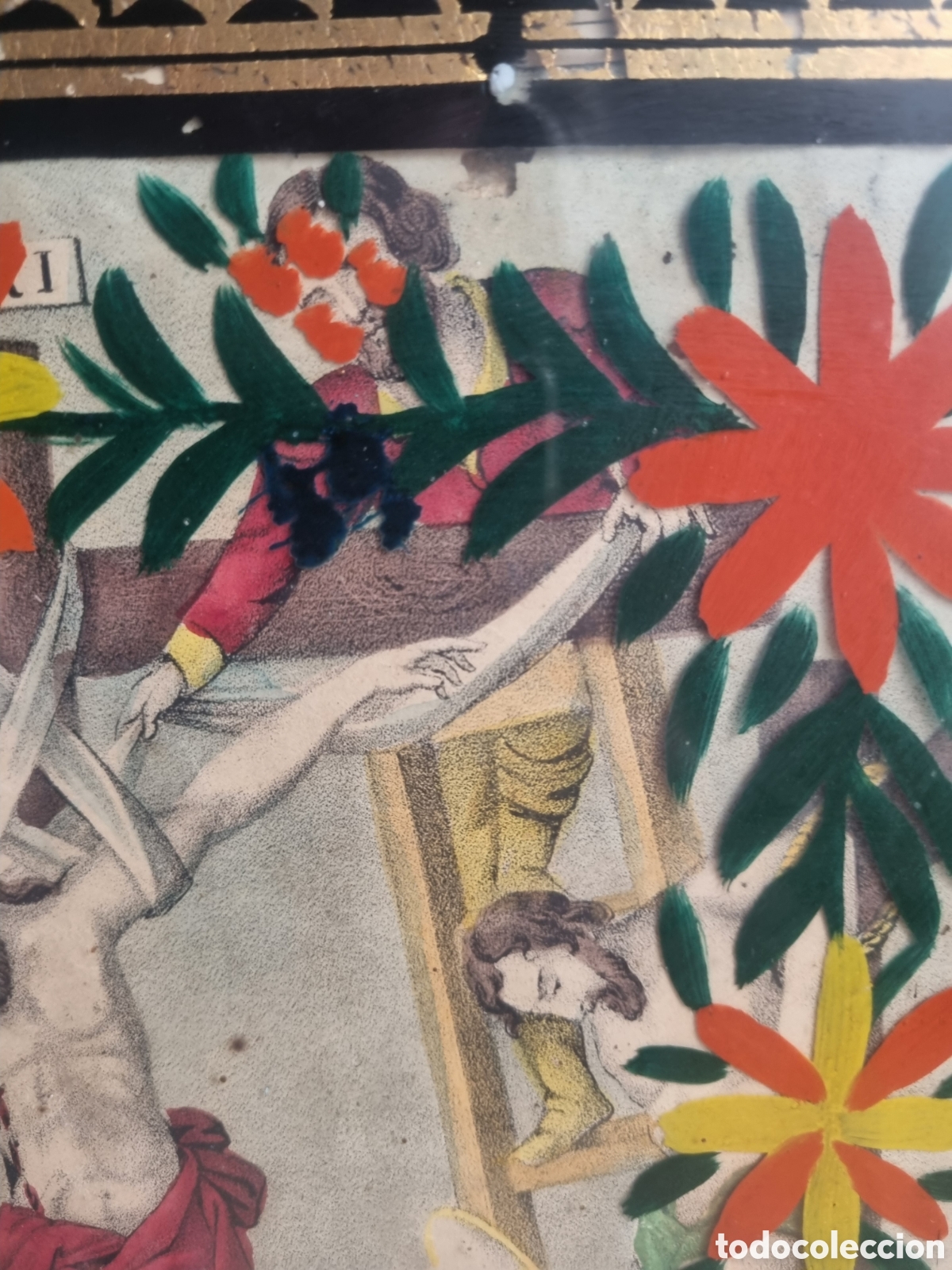 Arte: RELIGIOSO GRABADO DESCENDIMIENTO - Foto 5