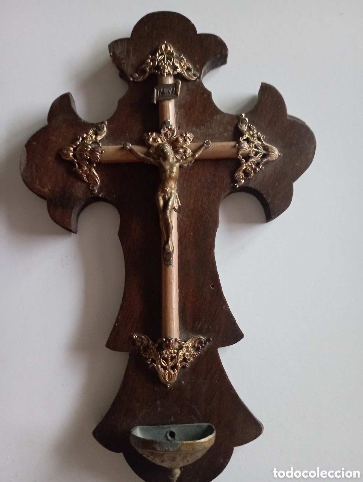 Arte: Benditera de madera y metal - Foto 1