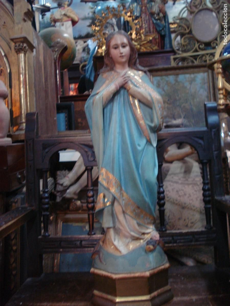 Arte: Virgen Inmaculada estuco de Olot - Foto 1
