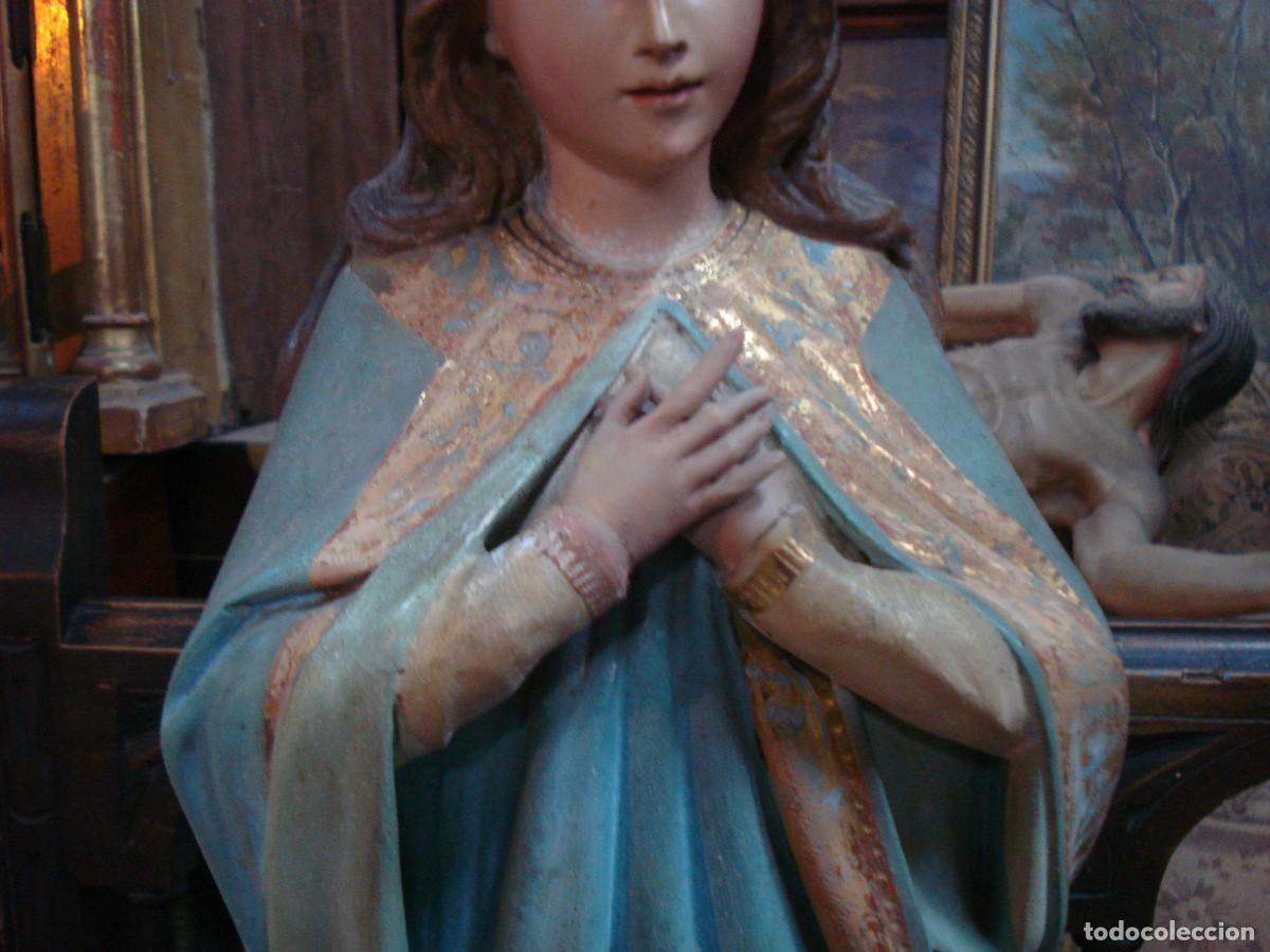 Arte: Virgen Inmaculada estuco de Olot - Foto 6