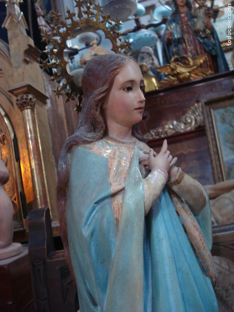 Arte: Virgen Inmaculada estuco de Olot - Foto 11