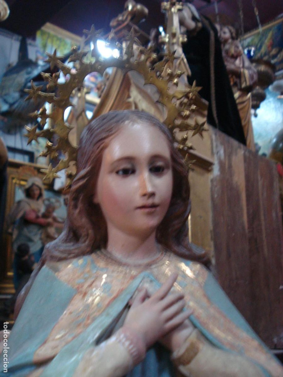 Arte: Virgen Inmaculada estuco de Olot - Foto 12