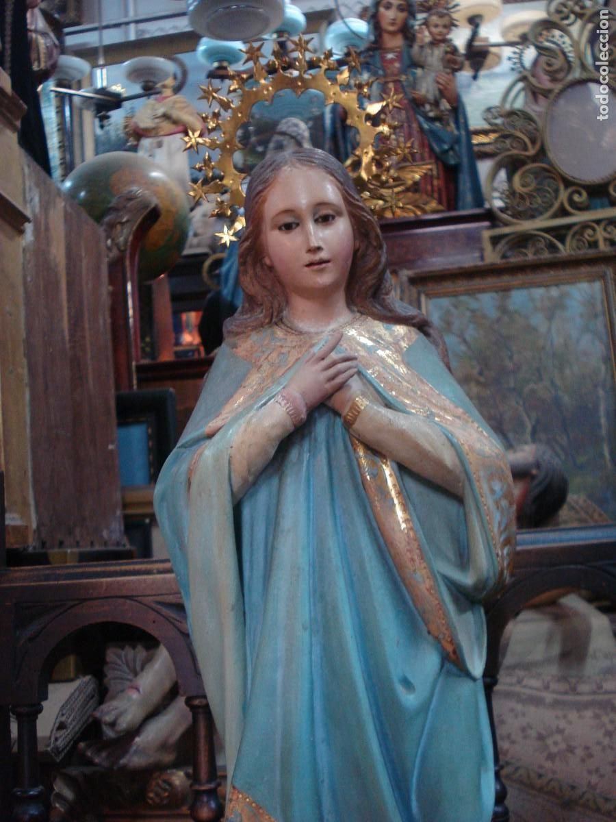 Arte: Virgen Inmaculada estuco de Olot - Foto 2