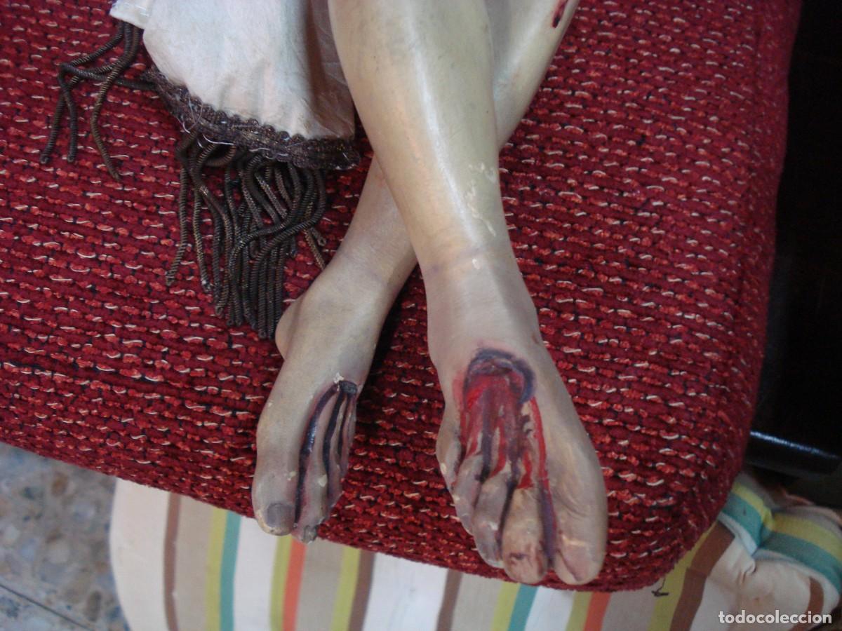 Arte: Cristo Yacente talla de madera policromada - Foto 4