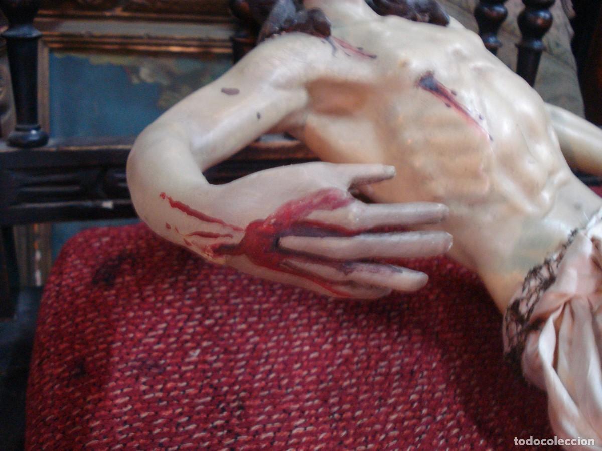 Arte: Cristo Yacente talla de madera policromada - Foto 7