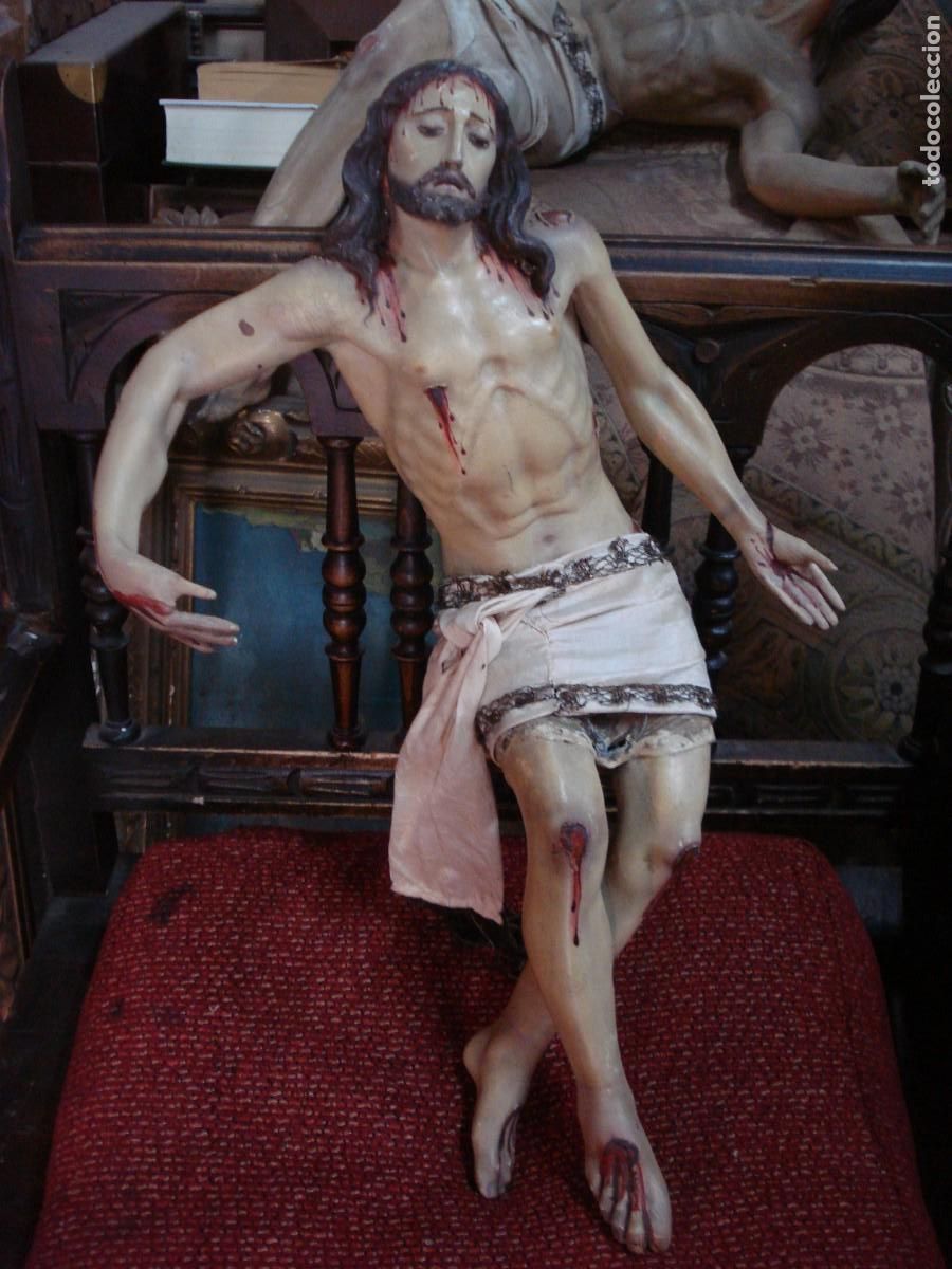 Arte: Cristo Yacente talla de madera policromada - Foto 8