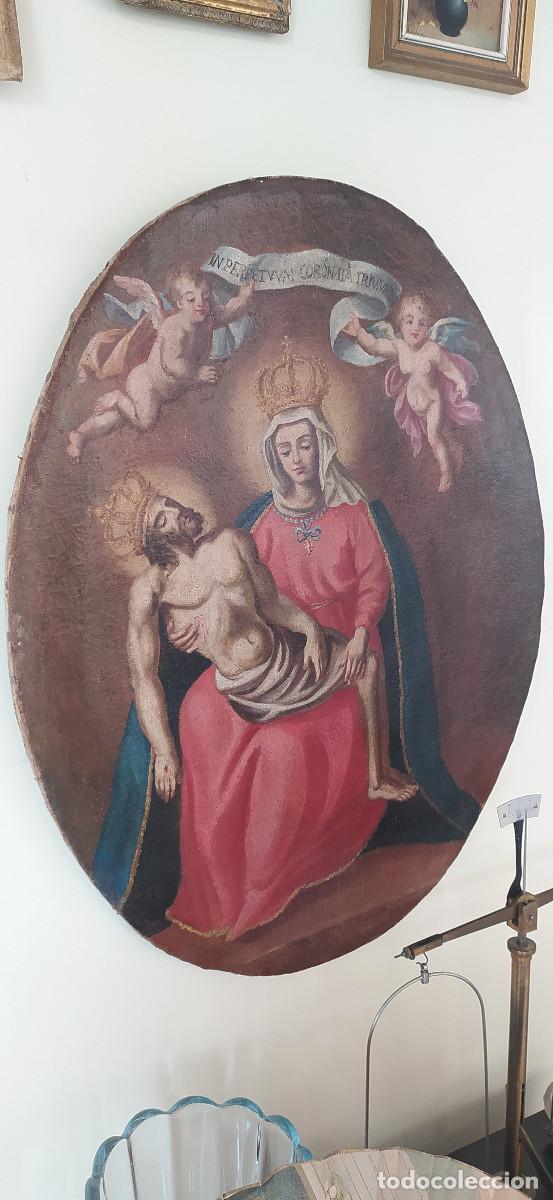 Arte: Antiguo lienzo religioso - Foto 2