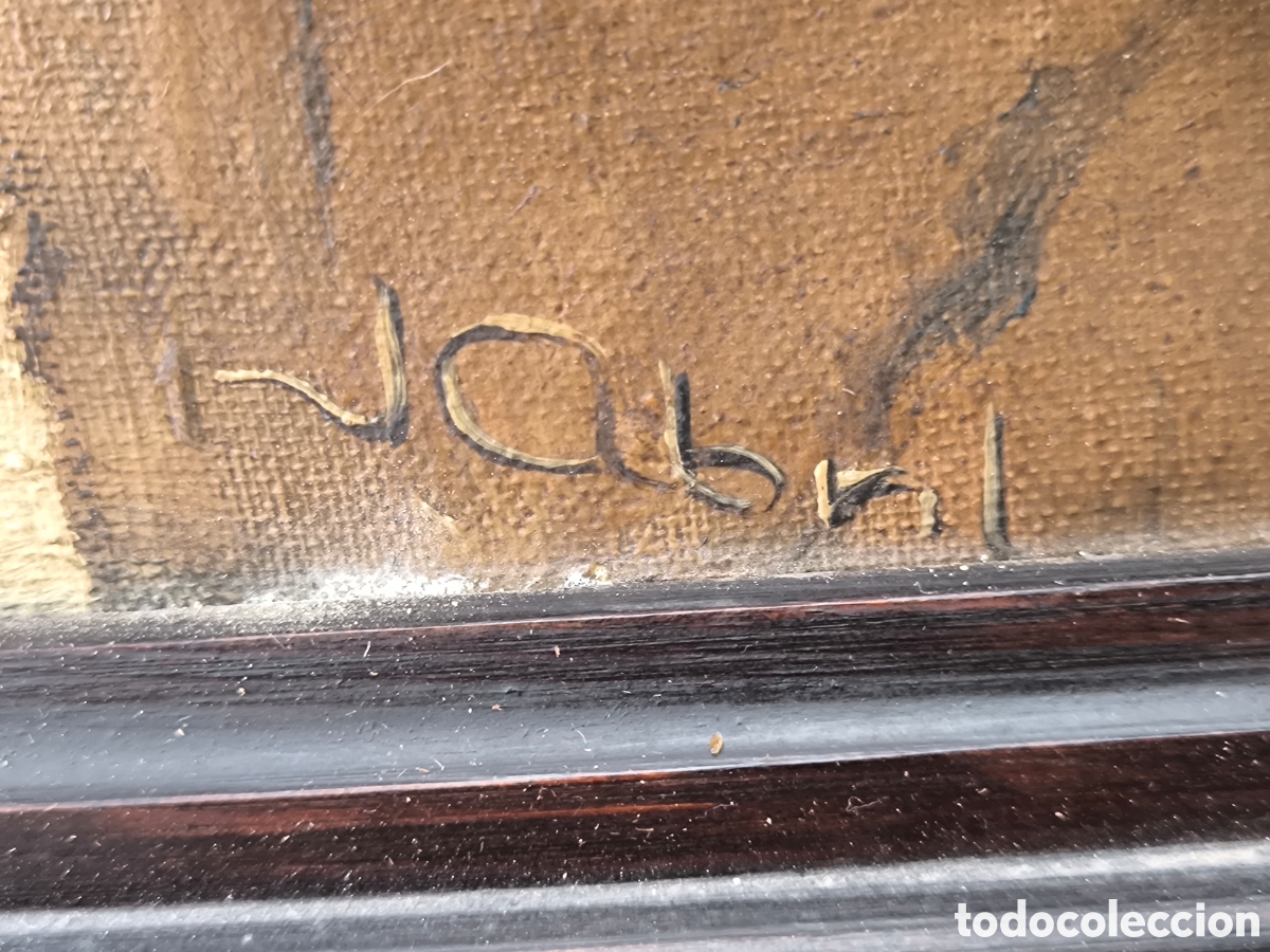 Arte: Cuadro &oacute;leo religioso antiguo - Foto 3