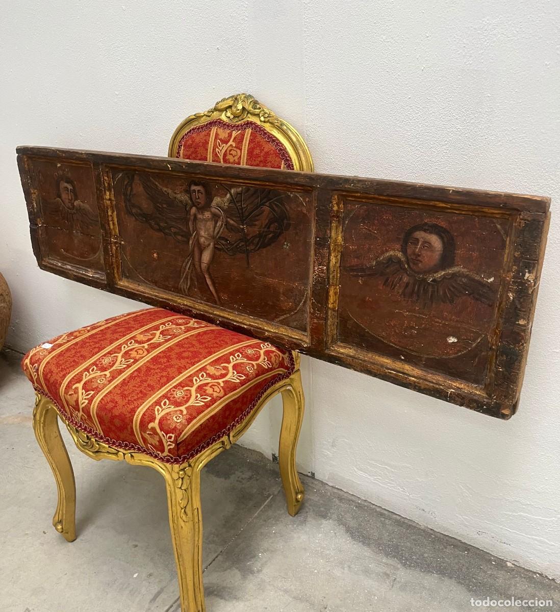 Arte: Frontal de retablo &Aacute;ngeles y Querubines sobre tabla. - Foto 1