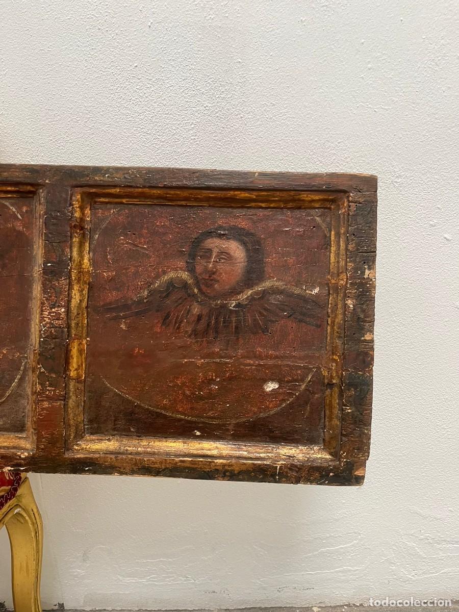 Arte: Frontal de retablo &Aacute;ngeles y Querubines sobre tabla. - Foto 3
