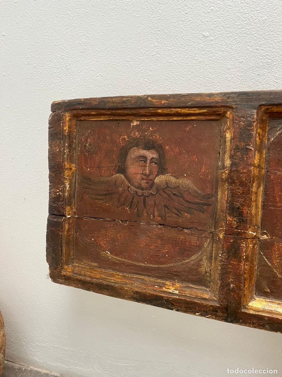 Arte: Frontal de retablo &Aacute;ngeles y Querubines sobre tabla. - Foto 4