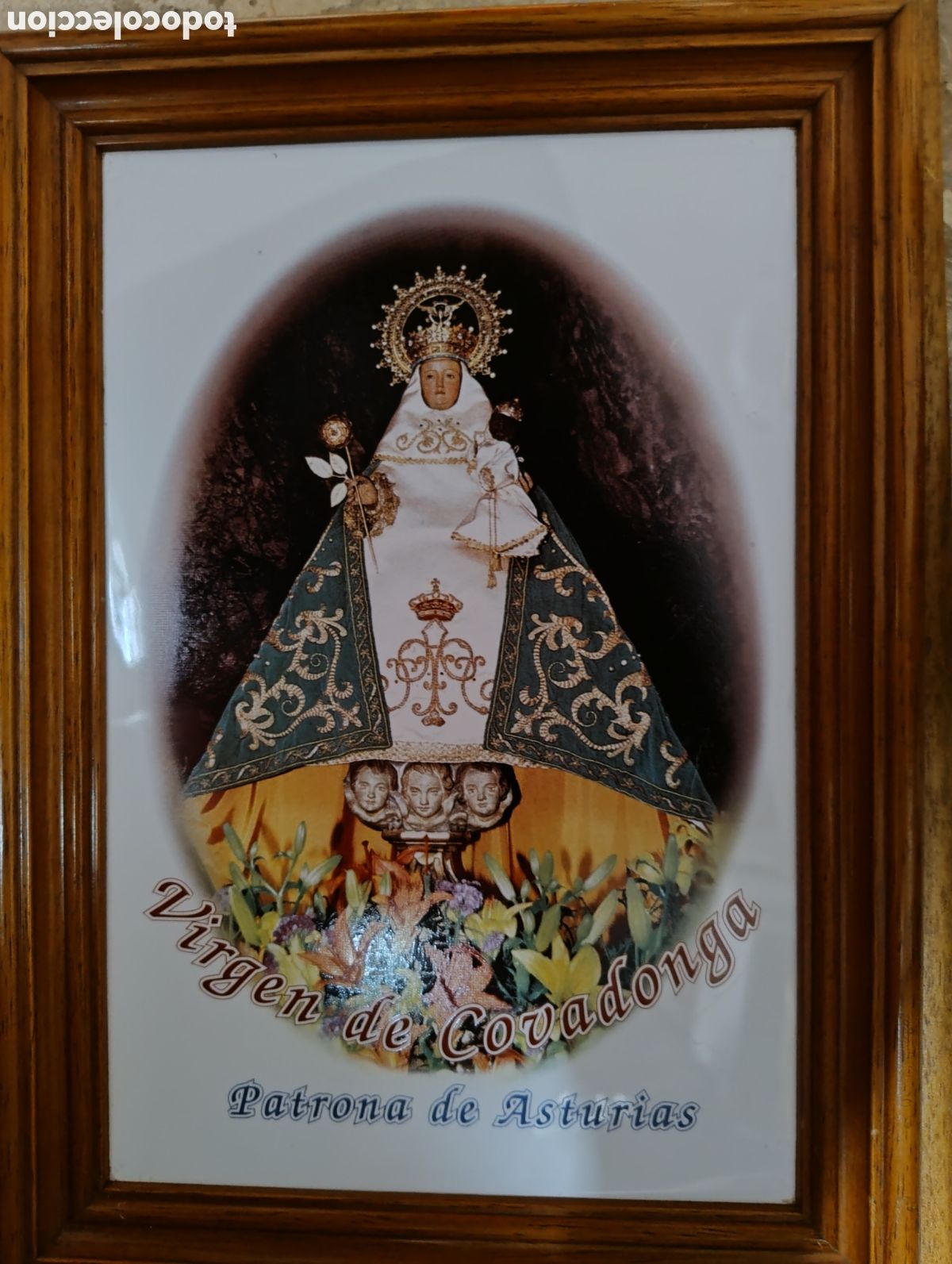 Arte: Azulejo de Virgen de Covadonga - Foto 1