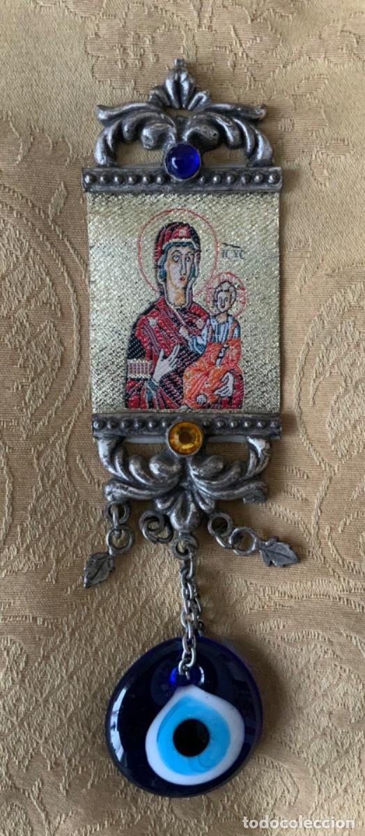 Arte: ICONO ORTODOXO, GRIEGO CON OJO PROTECTOR - Foto 1