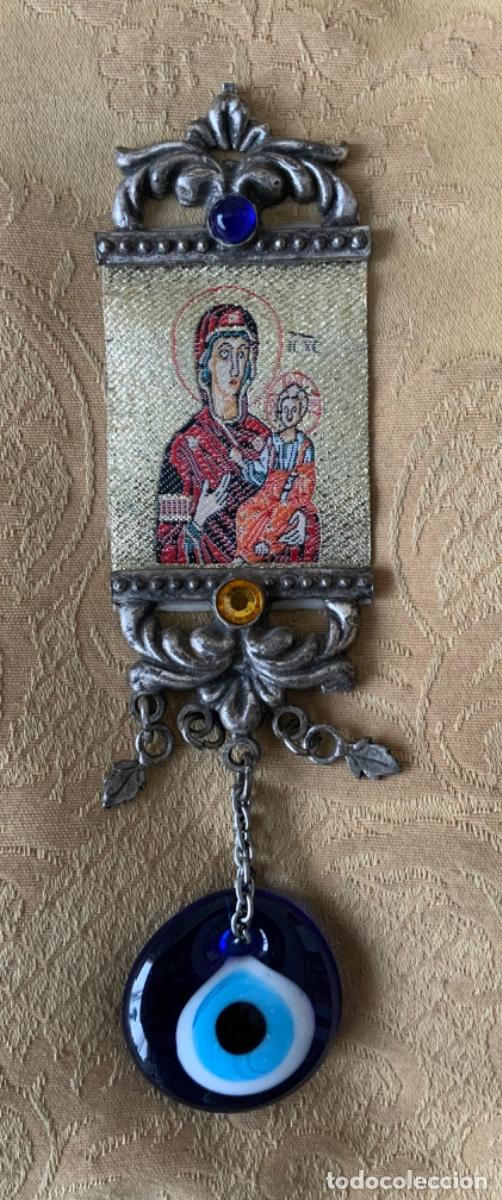 Arte: ICONO ORTODOXO, GRIEGO CON OJO PROTECTOR - Foto 4
