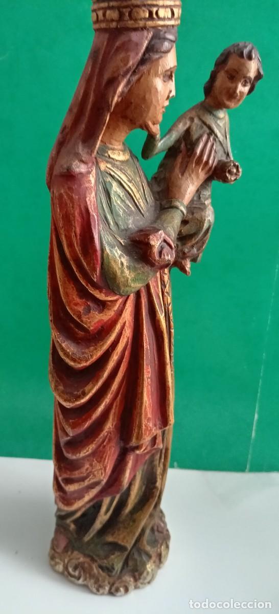 Arte: Virgen con Ni&ntilde;o. Talla de madera. - Foto 1